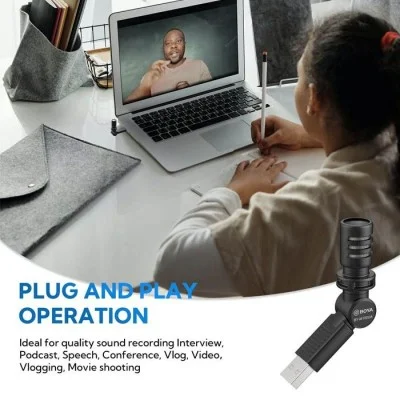 BOYA Miniature Condenser Smartphone mic (USB Jack) - Black